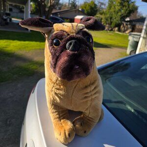 Melissa and Doug Plush PUG Dog Realistic 18" Large Stuffed Animal Life-like